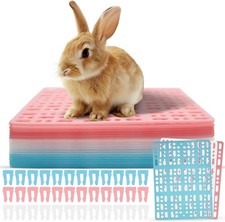 18 Pack Plastic Rabbit Cage Mat, Bunny Resting Mats for Cage with Snap Joint,... picture