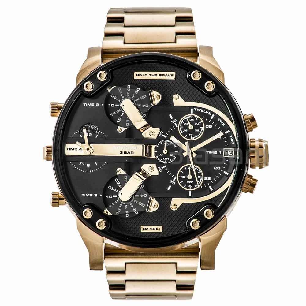 Diesel DZ7333 Mr Daddy 2.0 Chronograph Gold Stainless Steel Watch 57mmx66mm