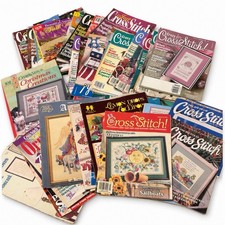 Vintage Counted Cross Stitch Pattern Magazine Book Huge Assorted Mix Lot 46 READ picture