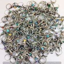 Charoite & Mix Gemstone 50PCS Rings 925 sterling Silver Plated Bulk Lot Jewelry picture