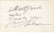 Illustrator Charles Dana Gibson signed un cut autograph book page Gibson Girl picture