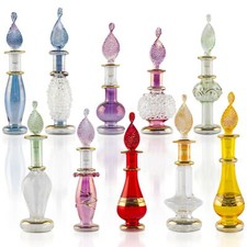 Set of  10 Genie Blown Glass Miniature Perfume Bottles for Perfumes & Esse... picture