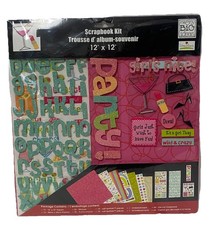 Vintage Me & My Big Ideas Girls Scrapbook kit 12x12 Party Girls Rock Pink Fun picture
