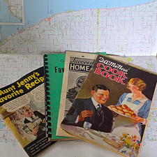 Vintage cookbooks. Very Old Bundle of four recipe books picture