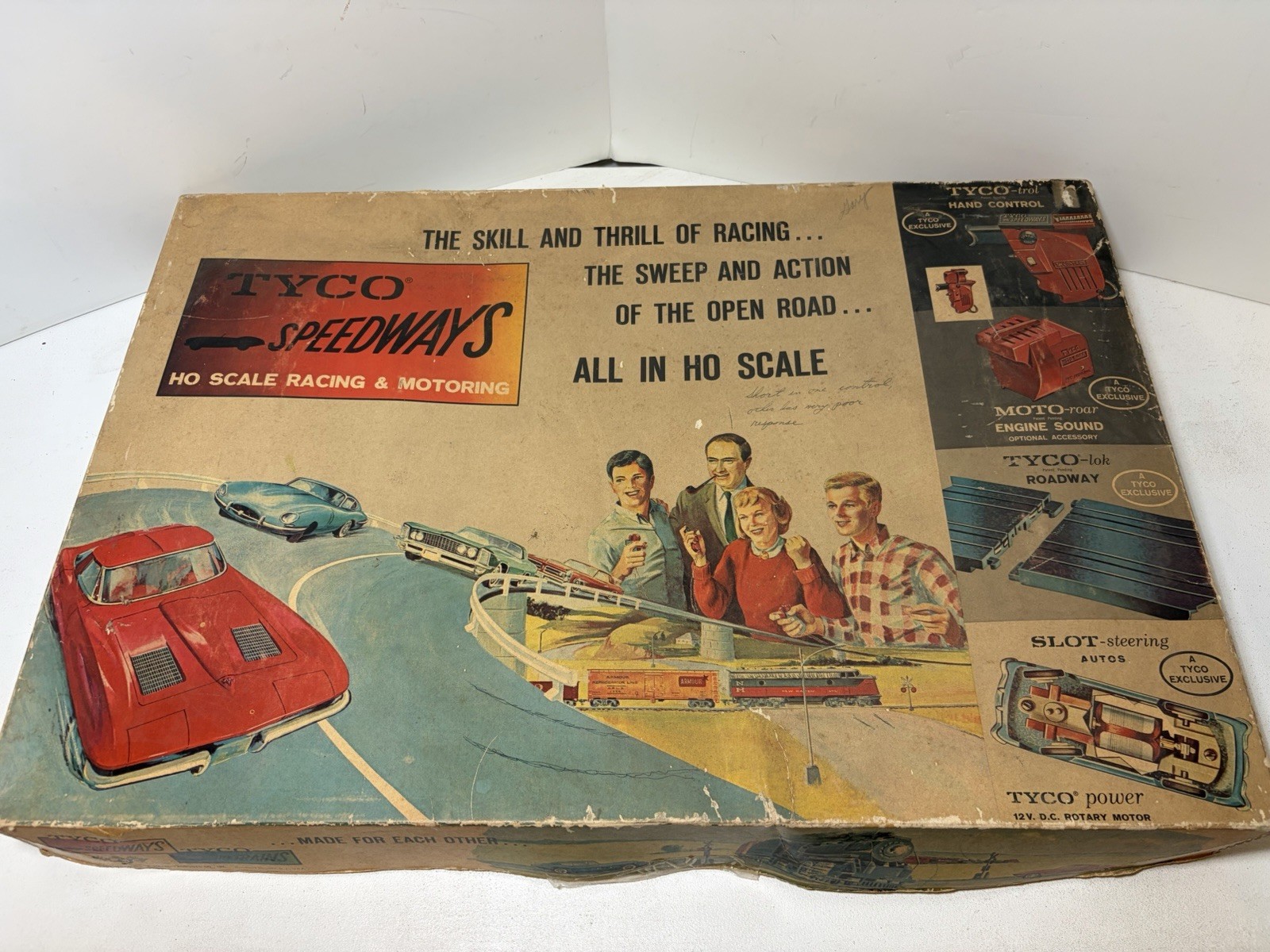 TYCO Speedways Racing Set in Box HO Electric NO CARS Comes With manual TYCO Speedways Racing Set in Box HO Electric NO CARS Comes With manual
