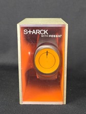 Philippe Starck Round Digital Wristwatch Orange Men PH6002 Needs New Battery picture