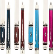Pool Cues 58 inch Pool Cue Stick Fiber Leather tip 4-Colors for Beginner picture