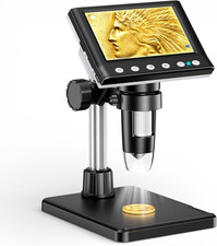 4.3 Inch LCD Digital Coin Microscope, 1000X USB Magnifier with 8 Adjustable LED picture