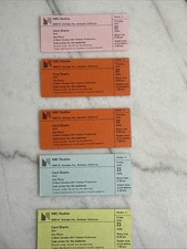 Group of  5 Television taping tickets For “Card Sharks ” Game Show 1978 picture