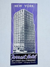 1940's Forrest Hotel and Theatre New York Travel Brochure-Eugene O'Neill Theatre picture