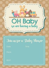 Oh Baby - Baby Shower Invitations - 25 Invites with Envelopes - B15204 picture