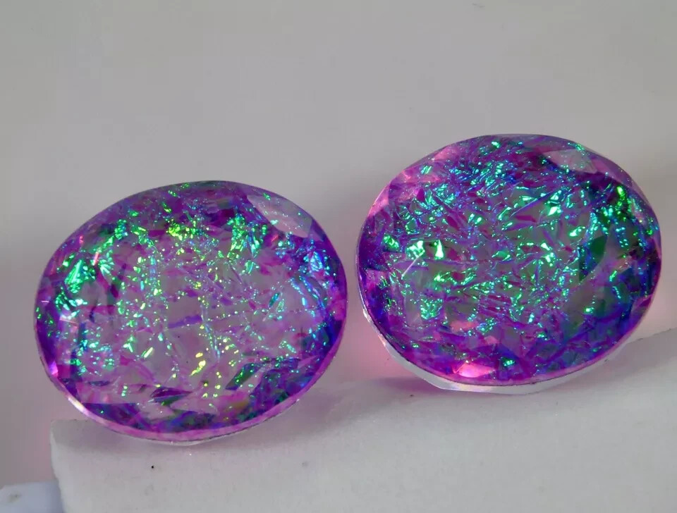 AAA+ Natural Pair of 80+ Ct Oval Cut Monarch Fire Opal Doublet Loose Gemstone AAA+ Natural Pair of 80+ Ct Oval Cut Monarch Fire Opal Doublet Loose Gemstone