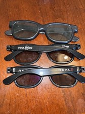 3 Pair RealD Real 3D Adult Passive Glasses Flat TV 3 D Movie Cinema Theater Bk picture