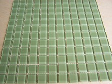 1"x1" Crystal Glass Tile Mosaic Kitchen Backslash Bathroom Wall: green -12"x12"  picture