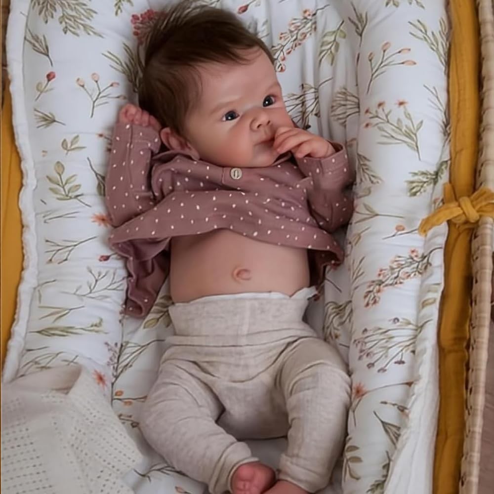 Full Silicone Body Reborn Baby Dolls 18 inches, Purple-bettie Girl