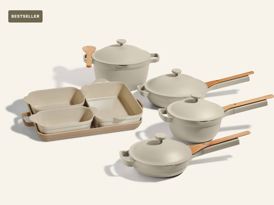 18-Piece Cookware + Bakeware Set Always Pan Perfect Pot Griddle Bakers - Steam