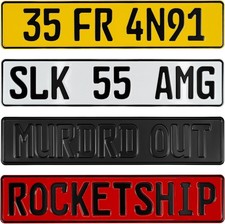 Custom European Style License Plate - 10 Character Multiple Colors picture