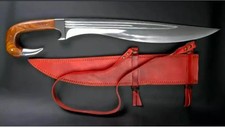 Custom Handmade Carbon Steel Falcata Sword Full Tang Hunting Camping Sword picture