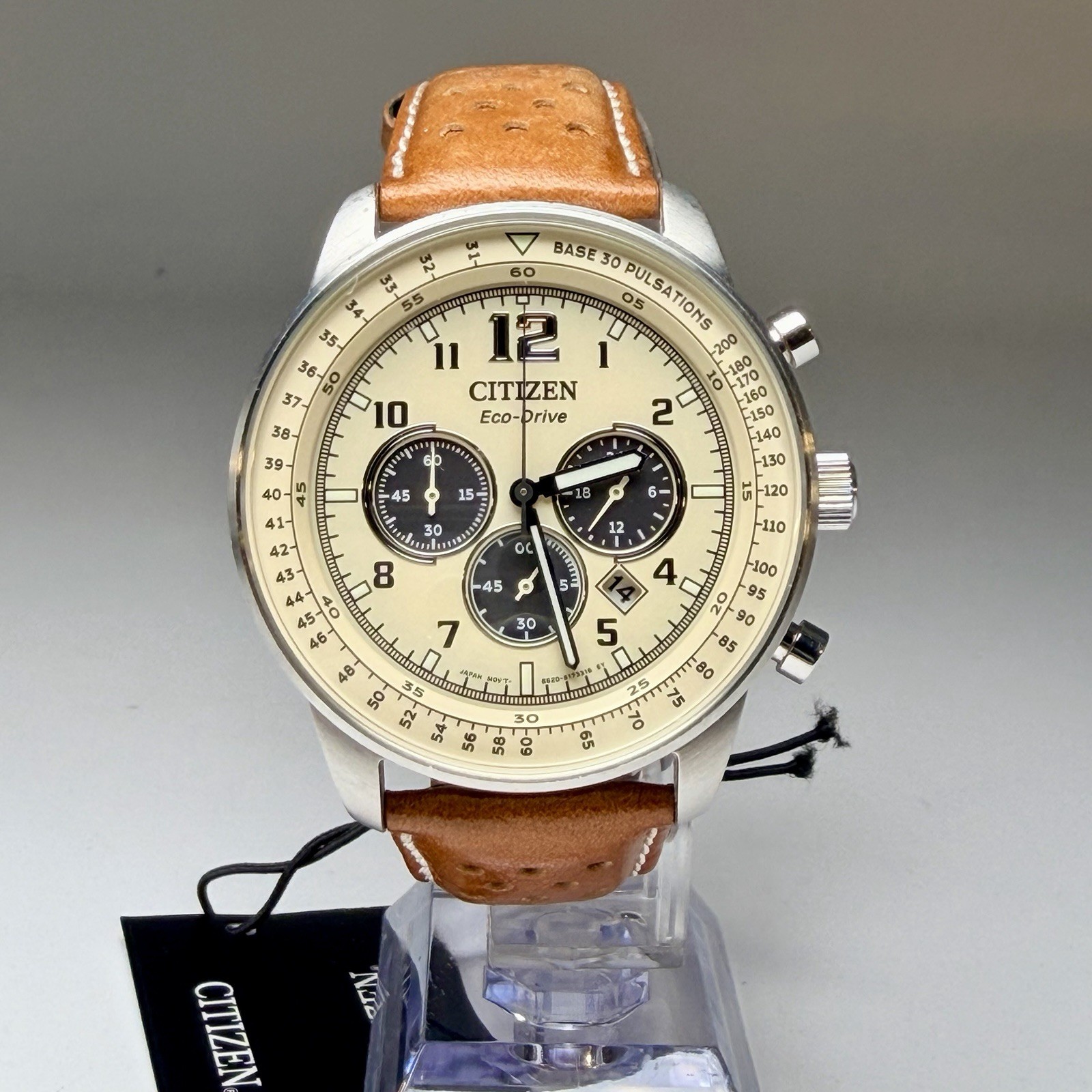 Authentic Citizen Men's CA4500-08X Eco-Drive Classic Chronograph Leather Watch Authentic Citizen Men's CA4500-08X Eco-Drive Classic Chronograph Leather Watch