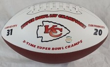 KANSAS CITY CHIEFS SUPER BOWL LIV 2-TIME SUPER BOWL CHAMPS SOUVENIR FOOTBALLS picture