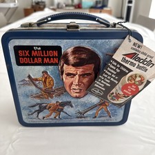 Vintage 1974 "The Six Million Dollar Man" Metal Lunchbox by Aladdin (No Thermos) picture