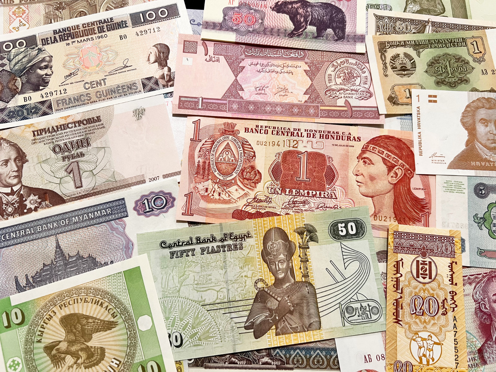 50 Banknote World Paper Money Lot Set Currency Collection Cash Variety Pack