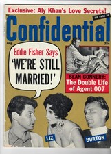 CONFIDENTIAL Magazine Aug. 1965 Celebrity Scandals, James Bond 007, More... picture