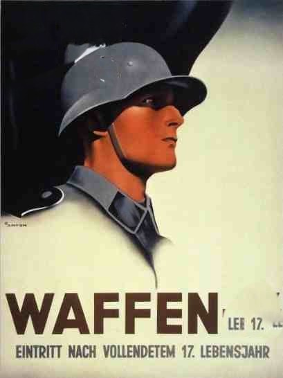 WWII German Third Reich Waffen Elite Recruitment Propaganda Poster Print WWII German Third Reich Waffen Elite Recruitment Propaganda Poster Print