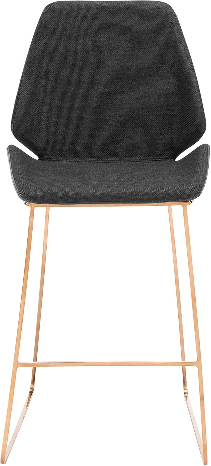 Home Collection Masami Black Faux Leather/Gold 26-Inch Counter Stool Home Collection Masami Black Faux Leather/Gold 26-Inch Counter Stool