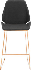 Home Collection Masami Black Faux Leather/Gold 26-Inch Counter Stool picture