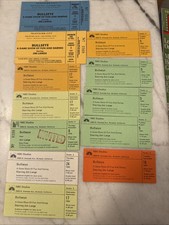 Group of  12Television taping tickets For “Bulls Eye” Game Show 1980/81-Rare picture