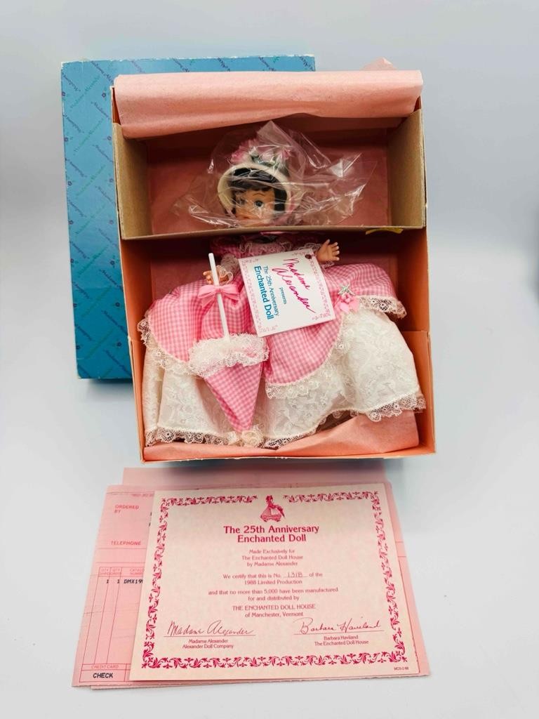 Madame Alexander 8" 25th Anniversary ENCHANTED DOLL, 1988, NEW IN Box w/Papers Madame Alexander 8" 25th Anniversary ENCHANTED DOLL, 1988, NEW IN Box w/Papers