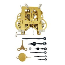 Mechanical Clock Movement Set 8 Days - Manual Wind For Mantle Clocks 4.1/2" picture