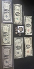 US Currency Collection - Some Bills, Some Silver Coins picture