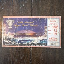 1983 Sugar Bowl Ticket Penn State Joe Patterno National Champs Georgia Bulldogs picture