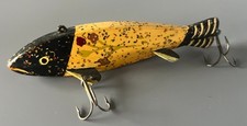 VINTAGE ELY, MINNESOTA  ~ CHEATER FISH SPEARING DECOY~ FOLK ART FISHING LURE picture