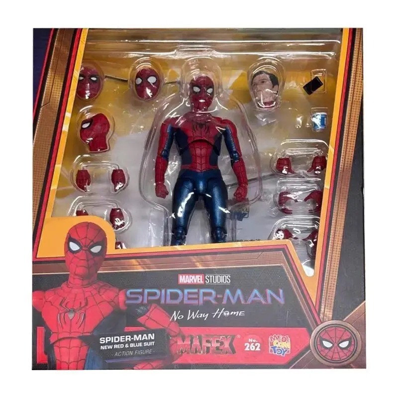 MAFEX No.262 Action Figure Medicom Toy SPIDER-MAN New RED & BLUE SUIT Marvel MAFEX No.262 Action Figure Medicom Toy SPIDER-MAN New RED & BLUE SUIT Marvel