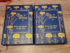 The Rhine, From Its Source to the Sea, 1898, 2 Vol. Set , Germany,  Rare, Gilt picture