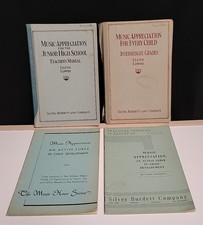 (Lot of 4) Music Appreciation, Silver Burdett Company. 1930's PB. Child, Lessons picture