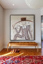 Abstract Cowboy Painting, Textured Western Wall Art, Modern Boho picture