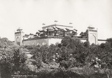 Mausoleum Akbar Sikandra Agra India Mughal Tomb Garden Vtg. Photo 19thC. picture