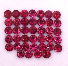 3 mm Natural Ruby Round Diamond Cut 10.50 Cts Lot 80 Pcs Mozambique Loose Gems picture