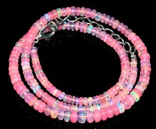 18 Inch Opal Beads Necklace Natural Ethiopian Opal Gemstone Beads Necklaces picture