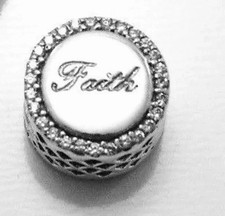 AUTHENTIC PANDORA Sterling Silver Faith Charm Bead picture