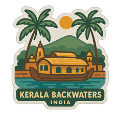 Kerala Backwaters India Sticker Decal Vinyl Die-Cut Symbolic Landmark Design picture