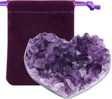 ZHIYUXI Amethyst Crystals and Healing Stones Gems Rocks Purple Room Decor Gemsto picture