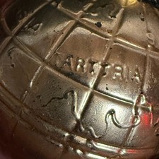 Vintage Avon Tartaria Globe Tribute After Shave Bottle Old World Map Decanter picture