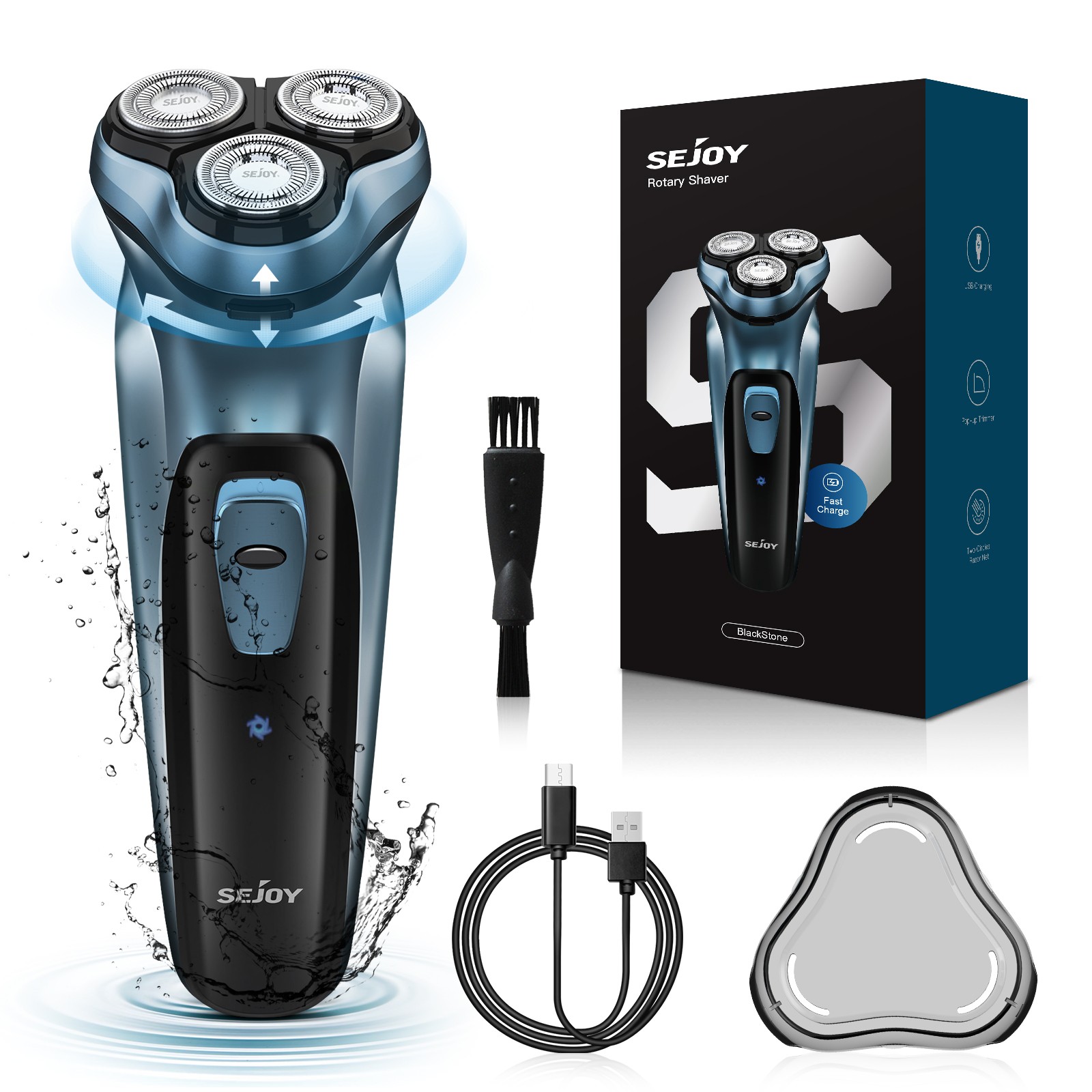 Electric Razor Men Rechargeable Rotary Shaver Pop-up Trimmer Shaving Cordless US Electric Razor Men Rechargeable Rotary Shaver Pop-up Trimmer Shaving Cordless US