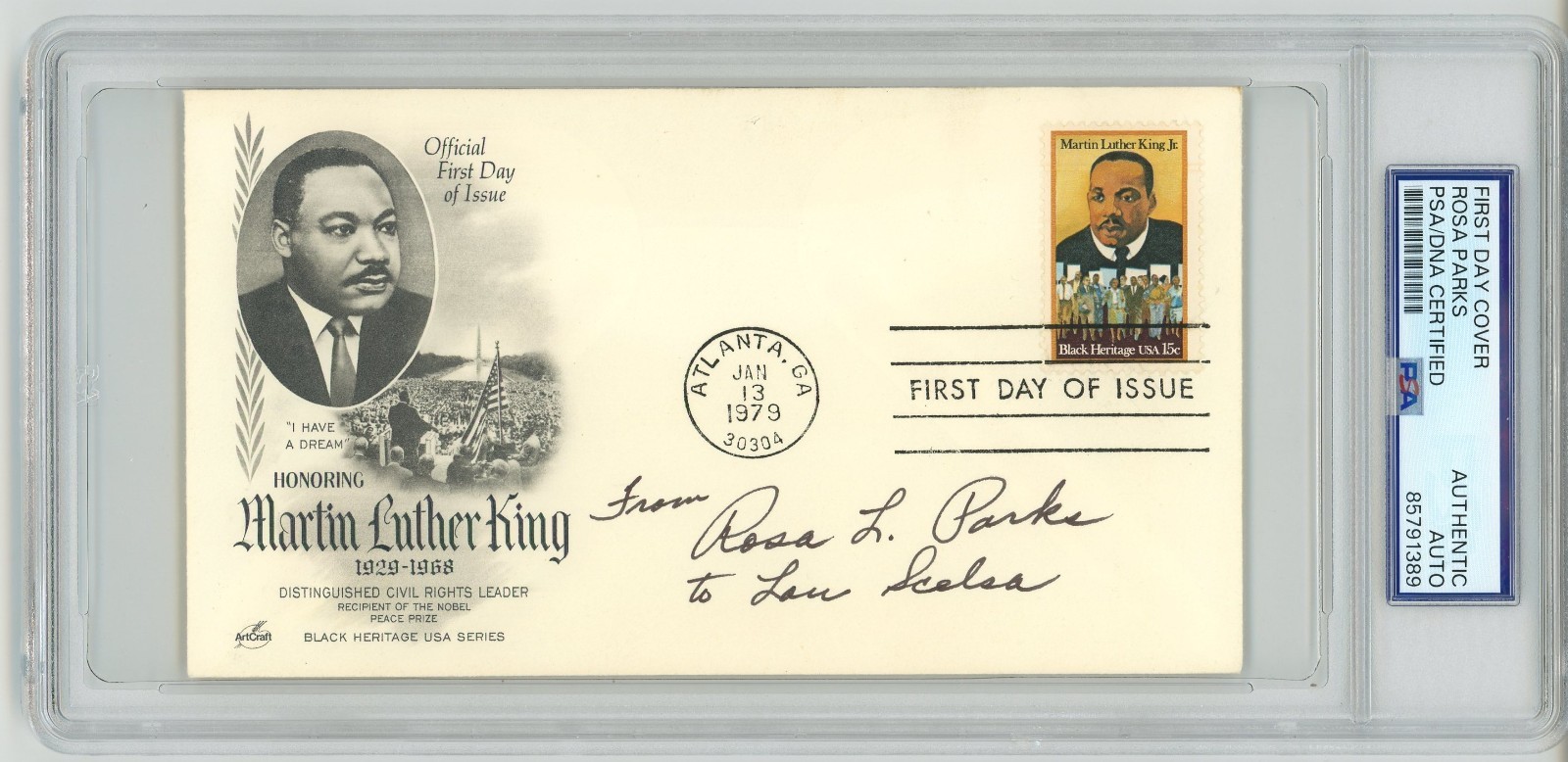 Rosa Parks ~ Signed Autographed Martin Luther King Jr. First Day Cover ~ PSA DNA Rosa Parks ~ Signed Autographed Martin Luther King Jr. First Day Cover ~ PSA DNA
