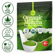 Matcha Green Tea Powder 4oz Organic 100% Pure Culinary Grade For Latte & Baking picture